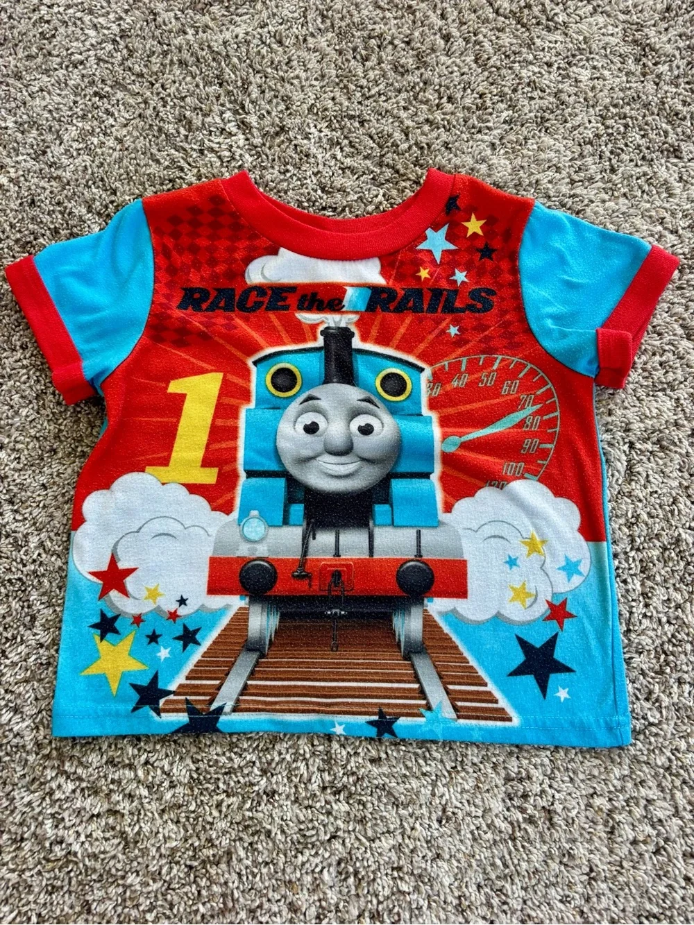 Kids Thomas & Friends 2011 Red and Blue Pajama Set